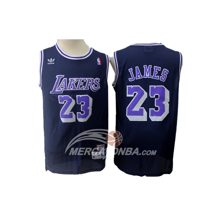 Maglia Los Angeles Lakers Lebron James Retro Blu